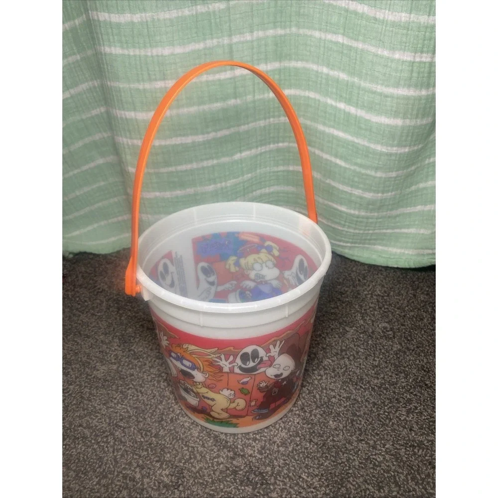VTG 1998 Blockbuster Video Rugrats "PLAY PAK" Glow-in-the-Dark Halloween Bucket - Picture 5 of 10